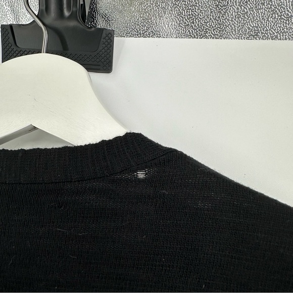 Milly Black Wool Blend Short Sleeve Cardigan Vest P (XS) - Picture 7 of 7
